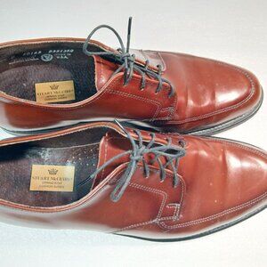 Stuart McGuire Spring-Step Cushion Brown Leather Oxfords Mens 9.5 Biltrite Heel